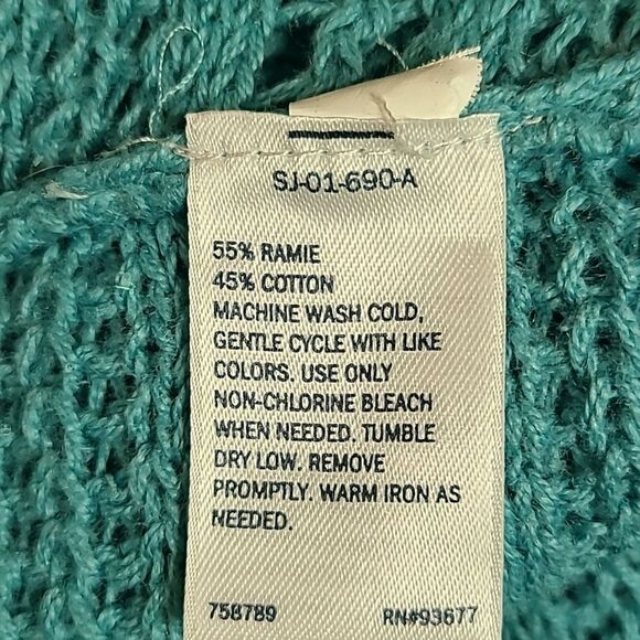 St. John's Bay Lightweight Sweater, Size Small,  Turquoise - Picture 5 of 5